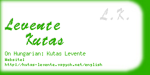 levente kutas business card